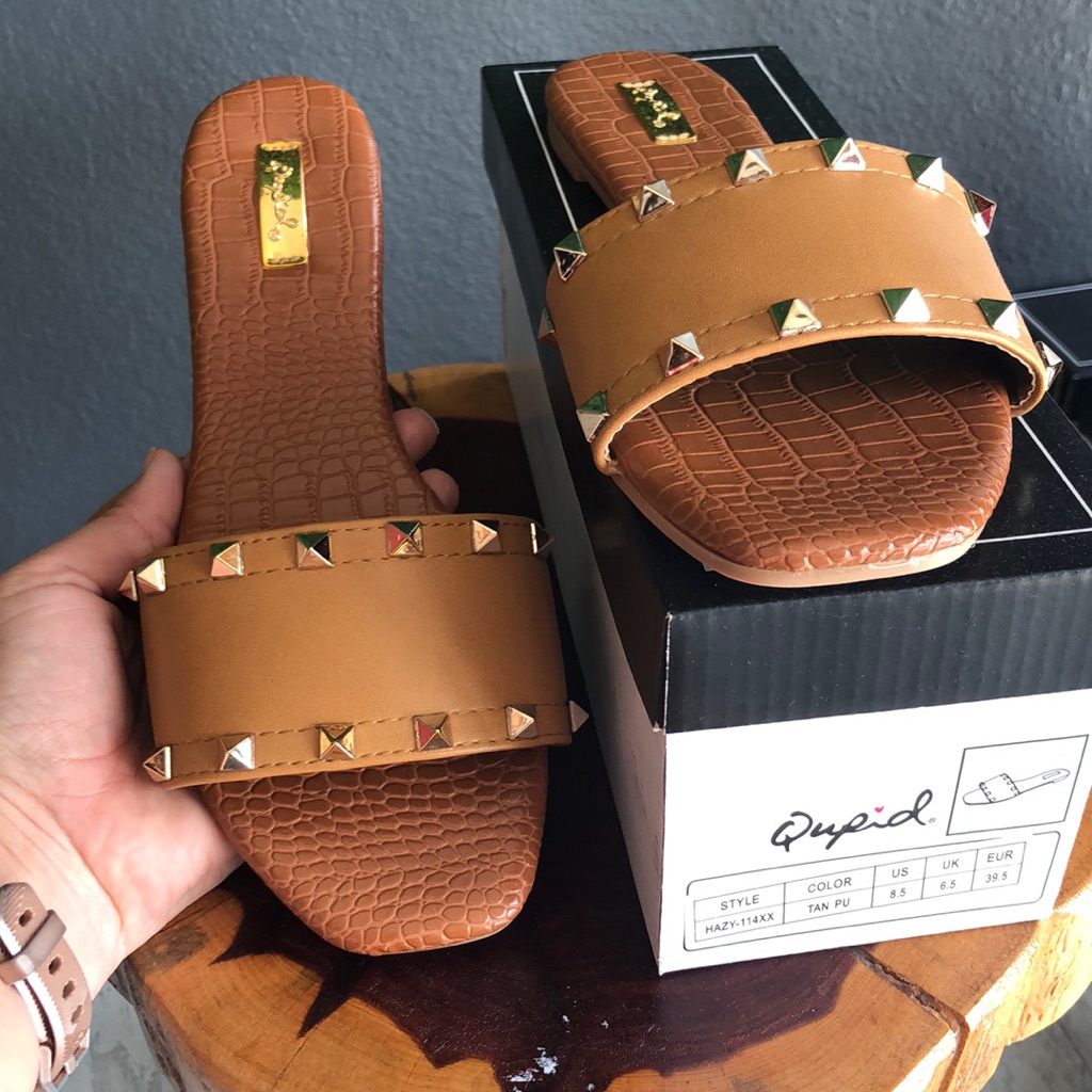 Qupid Stud Sandals